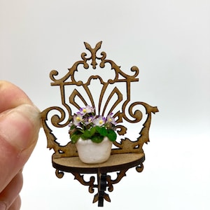1:12 Puppenhaus Miniatur Laubsägearbeit Regal Kit, One Inch Scale Curio Shelf