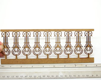 Trapleuning voor een miniatuurpoppenhuis, schaal 1:12