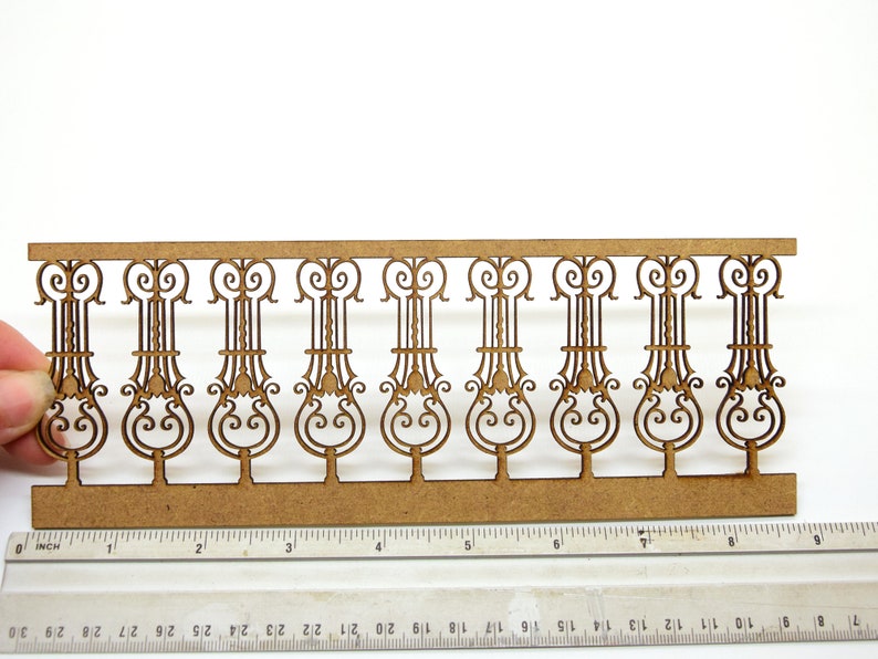 Stair Railing for a Miniature Dollhouse, Scale 1:12 - Etsy