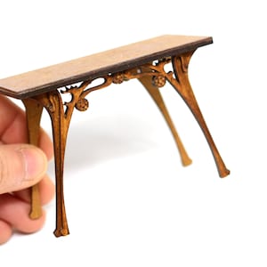 1:12 Dollhouse miniatures art nouveau  table diy kit