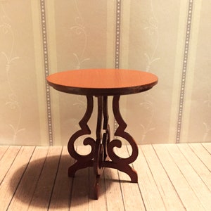 Mesa de casa de bonecas em escala de uma polegada, mesa em miniatura para casa de bonecas 1:12, móveis para casa de bonecas, mesa em miniatura 1/12, mesa redonda Roombox