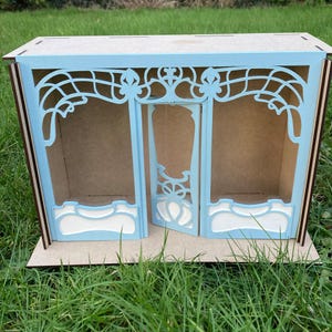 Dollhouse miniature roombox shop DIY kit, scale 1:12,  diorama shopfront kit