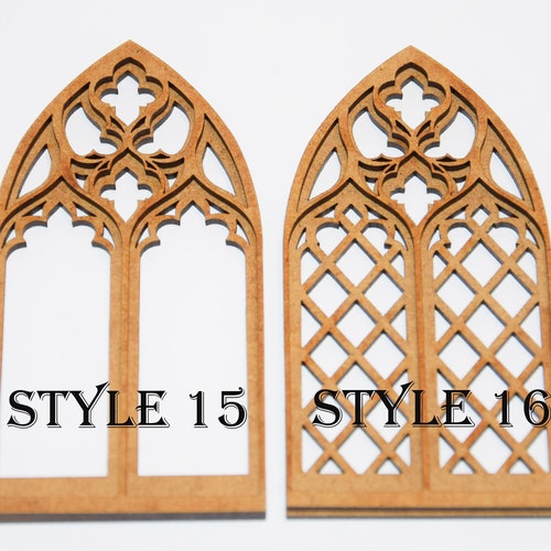 112 Dollhouse Miniature Gothic Window Diy Kit Etsy