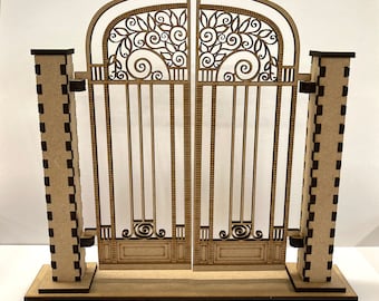 Kit de bricolaje de puerta de entrada en miniatura para casa de muñecas, escala 1:12