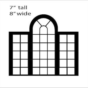 Dollhouse Palladian window kit, Miniature architecture supplies, Diorama windows and doors
