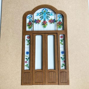Dollhouse miniature door kit, Scale 1:12