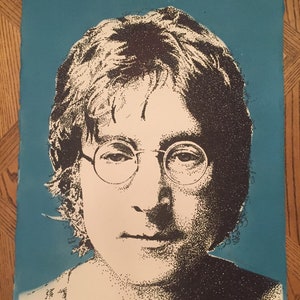 original, hand drawn John lennon Pointalism portrait