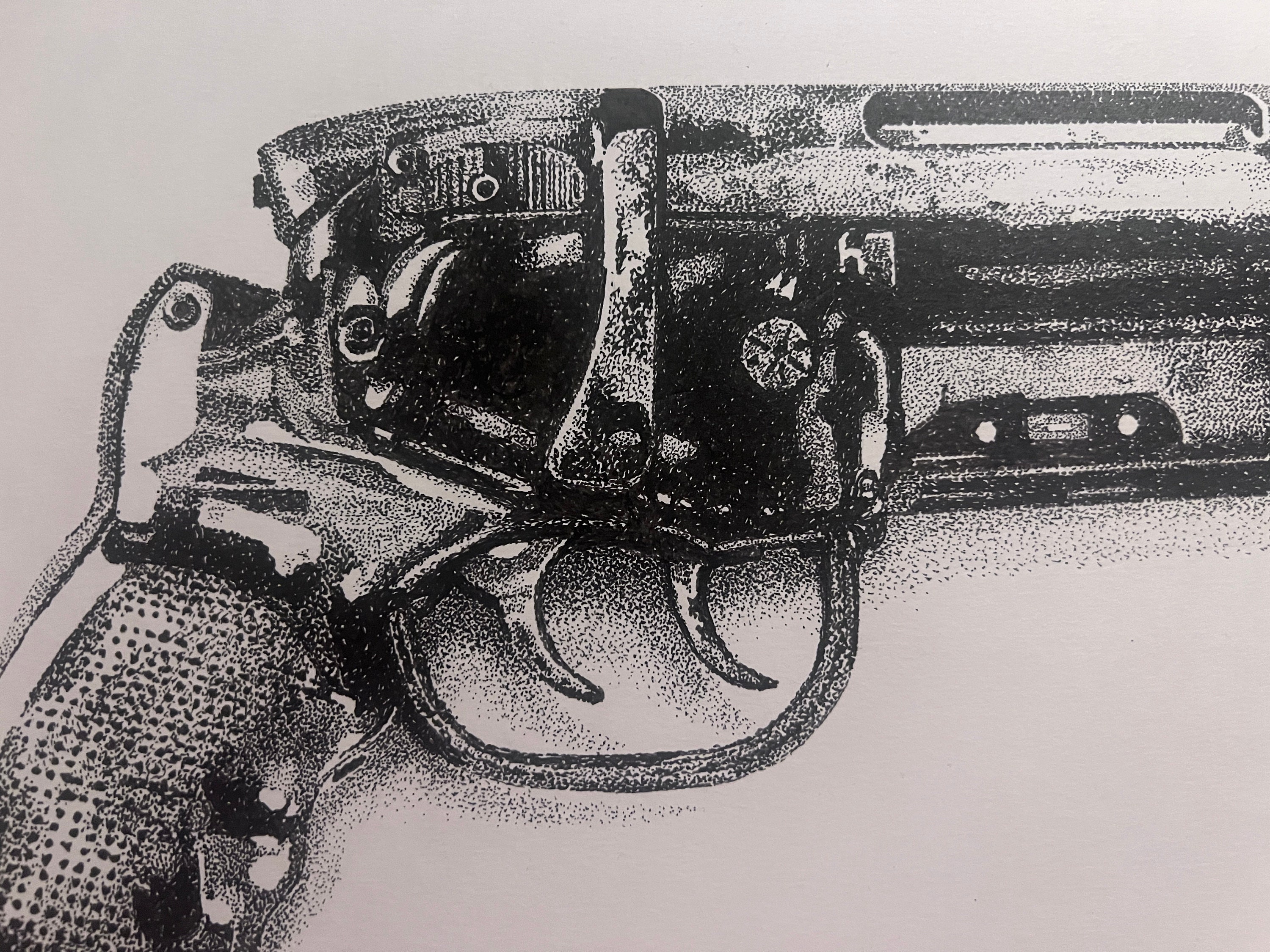 Blaster Rifle Drawing Hand Drawn Pointillism Bladerunner Blaster Drawing Pfläger-katsumata ...