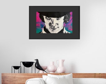 oryginał, rysowany ręcznie Alex „Droog” Mechaniczna pomarańcza 50 x 30 cm