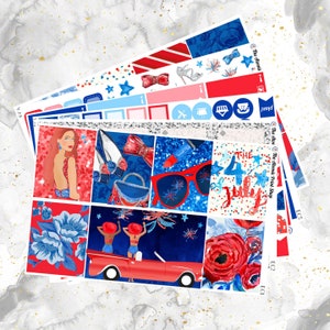 Vuurwerk - 4 juli en Onafhankelijkheidsdag - Kit voor Erin Condren en Happy Planners met optionele add-on!