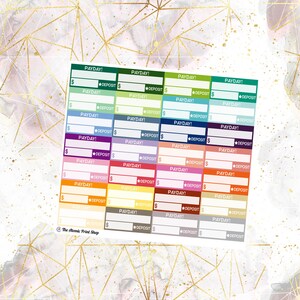 28 veelkleurige Payday Tracker-stickers voor planning, Erin Condren, Happy Planner, enz.