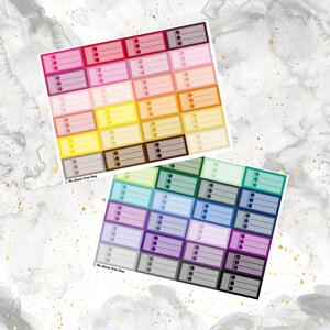 Mehrfarbige To Do Aufgaben Checklisten Kurze Sticker für Planung, Erin Condren, Happy Planner, etc.