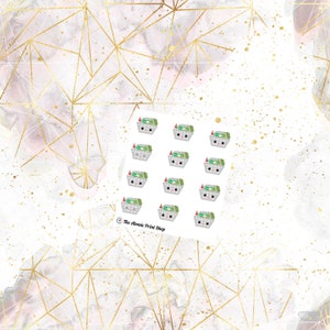 Kawaii Grocery Shopping, Supermarket Reminder Stickers for Erin Condren, Happy Planner y Scrapbooking