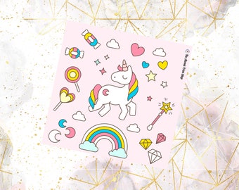 Unicorn Magic Deco Sheet for Erin Condren, Happy Planner, Scrapbooking, etc.