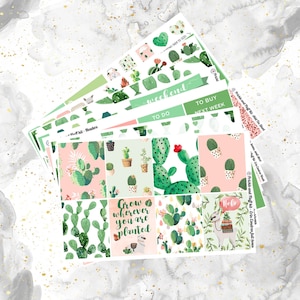 Prickle and Flauff Kaktus und Alpaka Weekly Kit für Erin Condren und Happy Planer