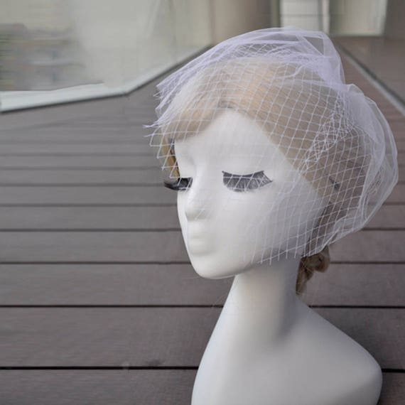 Veil, Flower Birdcage Veil, Face Veil, Wedding Hair Clip  display picture 1