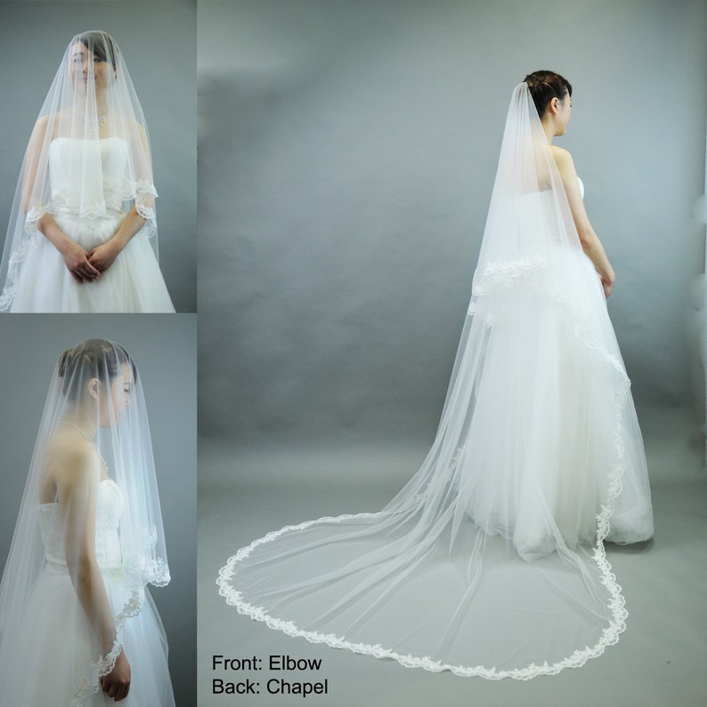 Kate middleton veil inspired 3M Chapel length veil ...