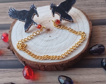 Raven Collar Pins