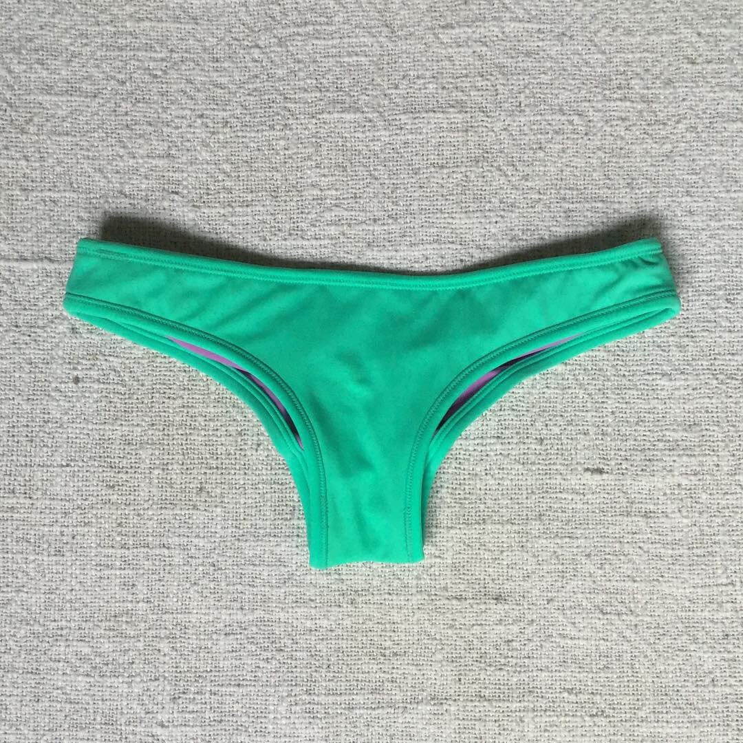 Women Swimwear Surf Pole Dance Reversible Bikini Bottom Lilac Mint Etsy Canada