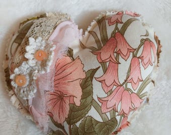 One of a kind Hand made stuffed lavender heart