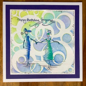 Calligraphie faite main pour dames « Joyeux anniversaire magnifique » carte d'anniversaire pour femme, anniversaire de maman, anniversaire de soeur, anniversaire de fille, anniversaire d'épouse