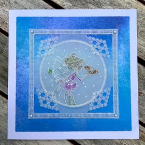 Cartão de aniversário de pergaminho com design de fada de luxo feito à mão - aniversário feminino, mãe, esposa, irmã, avó, tia, sobrinha, namorada, amiga, prima