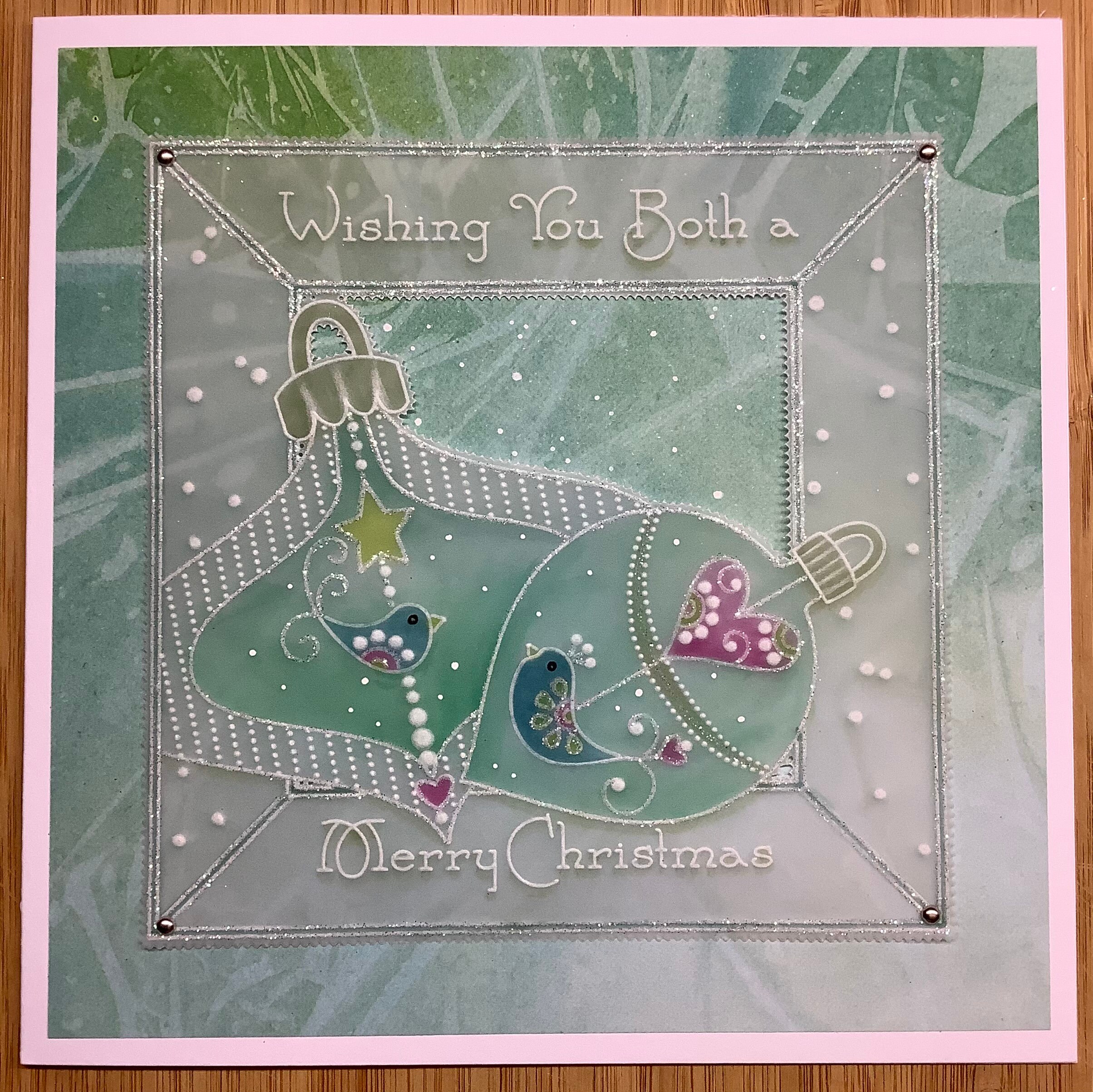 Handmade Parchment Christmas 7x7 Card Etsy UK