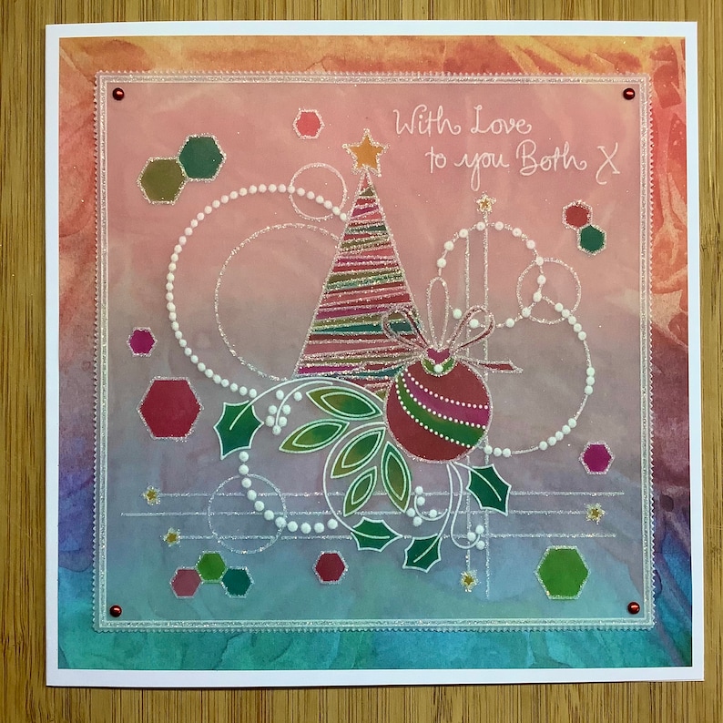 Handmade Parchment Christmas 7x7 Card with Etsy