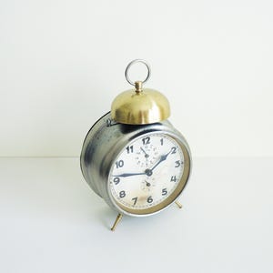 Antique  Alarm Clock Junghans: German Retro Decor, Working Collectible