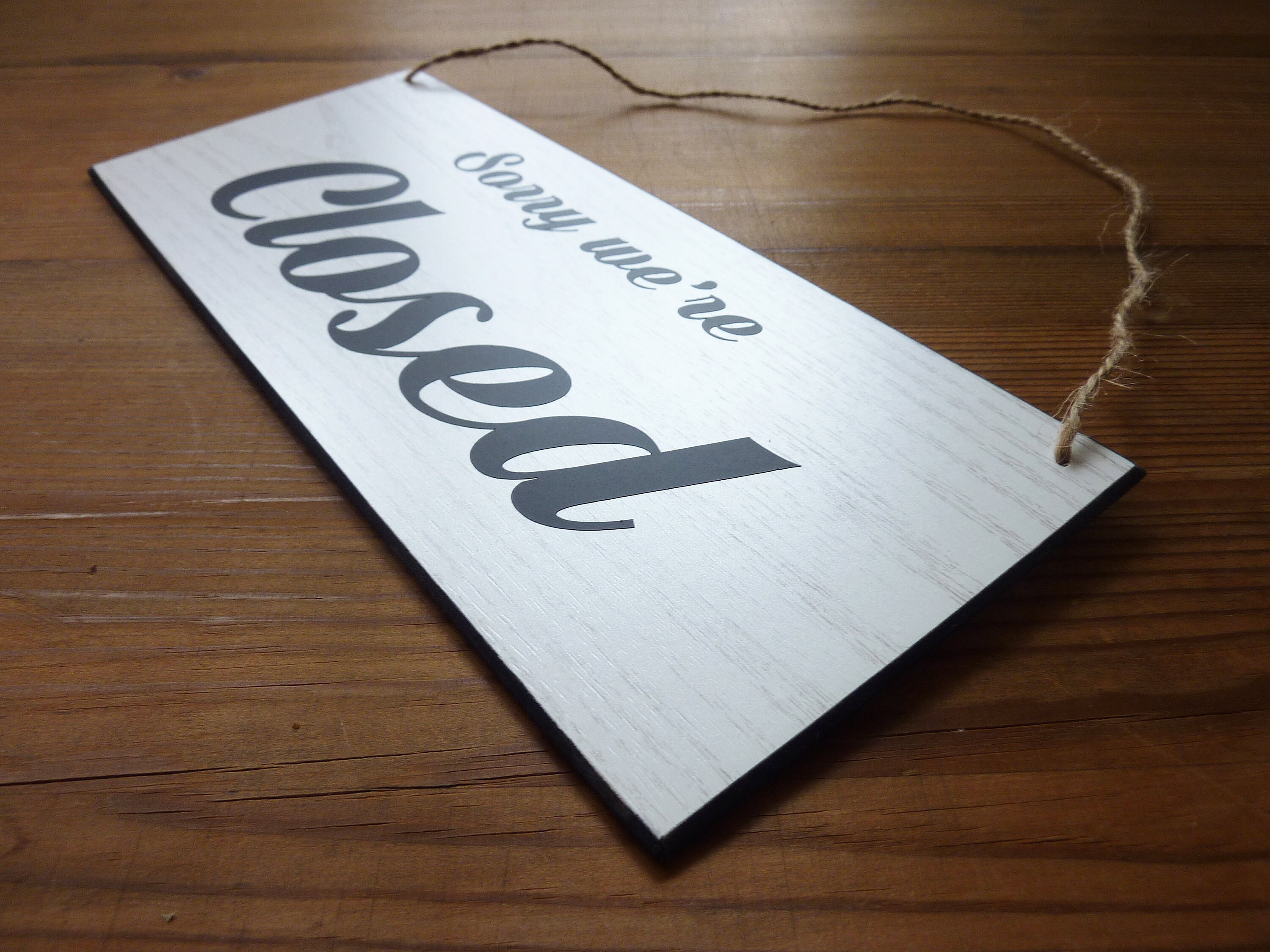 Double Sided Open Closed Sign: Business Office Decor (9.6x4.1 Inches ...
