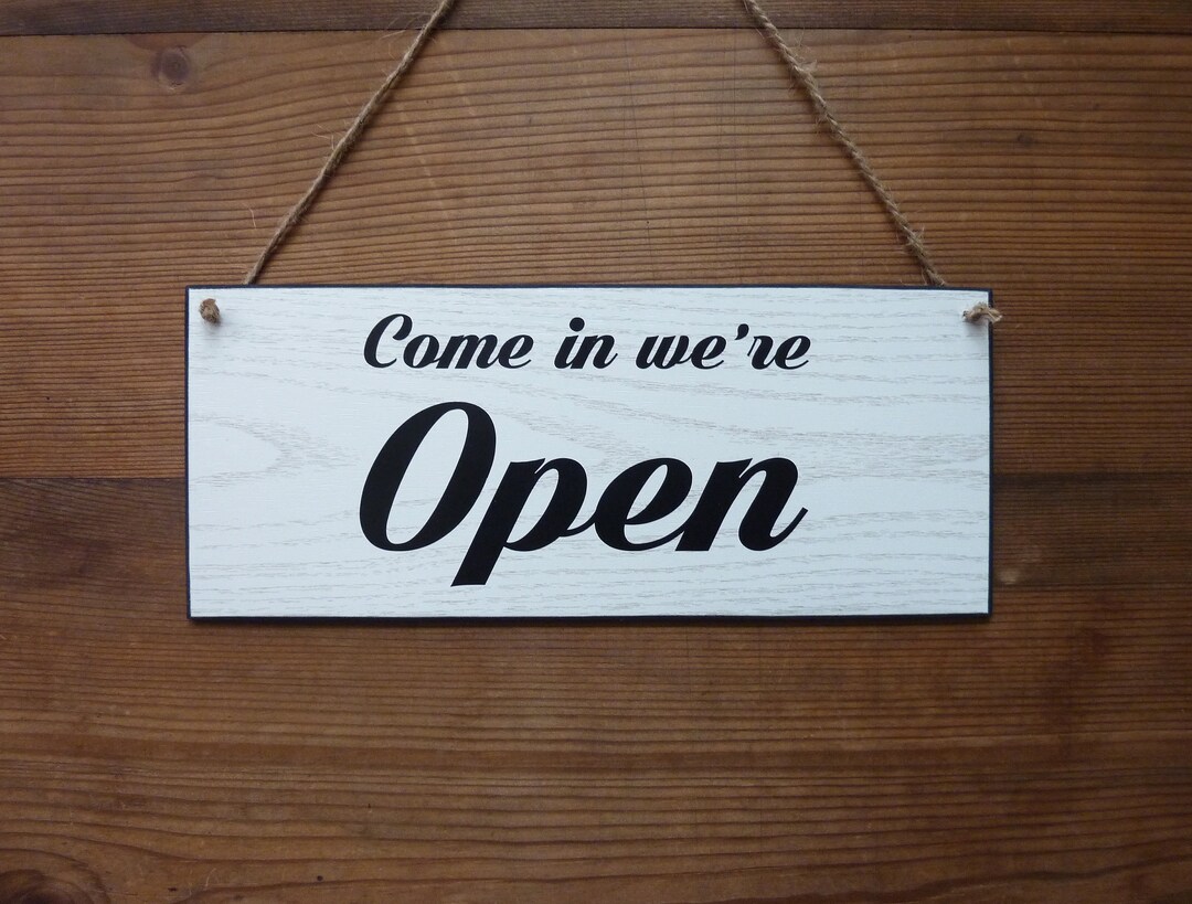 Double Sided Open Closed Sign: Business Office Decor (9.6x4.1 Inches ...