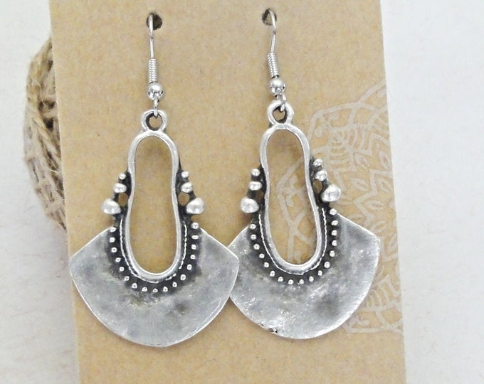 Boucles D'oreilles Noires Ethniques Indiennes/pakistanaises - Glands (tassel) - Oxydées