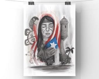 Giclée “Mis Raíces” | Limited Edition | Puerto Rico Art Print | Museum Quality Paper| Isartist Art