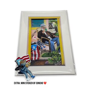 Prints “DTMF” | 4x6 print + 5x7 mat frame |  Jacobo Morales y  Concho |  Puerto Rico Art | Limited Edition  by: Isartist