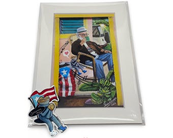 Prints “DTMF” | 4x6 print + 5x7 mat frame |  Jacobo Morales y  Concho |  Puerto Rico Art | Limited Edition  by: Isartist