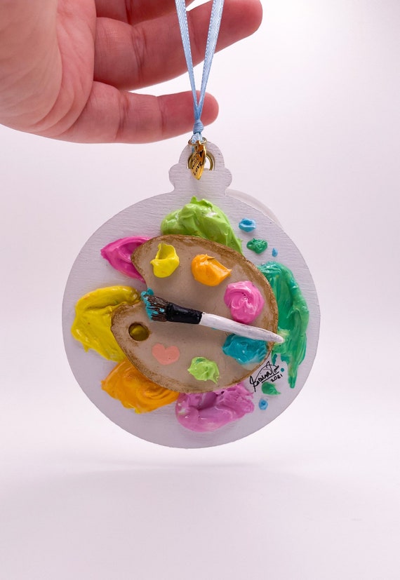 Artist Palette Ornament Paint Palette Christmas Ornament Etsy
