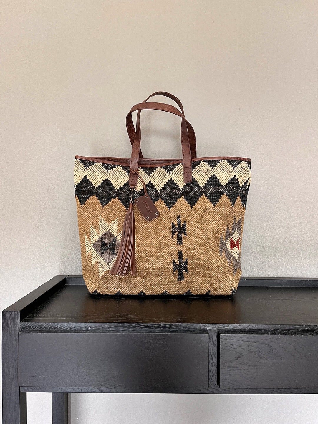 Hobo Bag Gabor Handtaschen 2022 Jute And Leather Carry All Bag