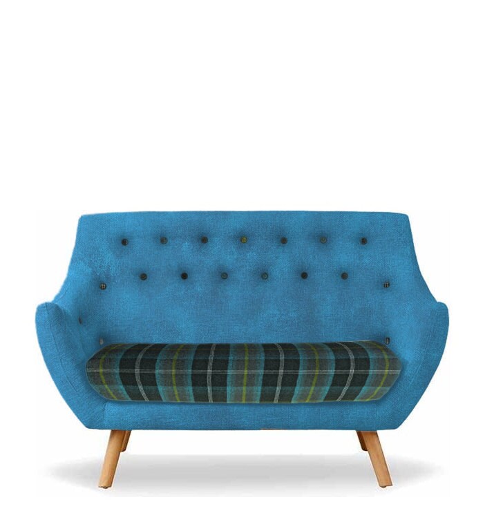 Freddy Sofa - 2 Places Cadre en Bois Massif