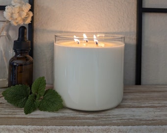 Essential Oil Soy Wax Candle/ 16oz 3-wick tumbler or 4oz mini tumbler/handmade and natural