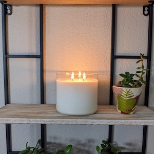 16oz 3-Wick Soy Wax Candle: Handmade, Plastic-Free, Refill Option