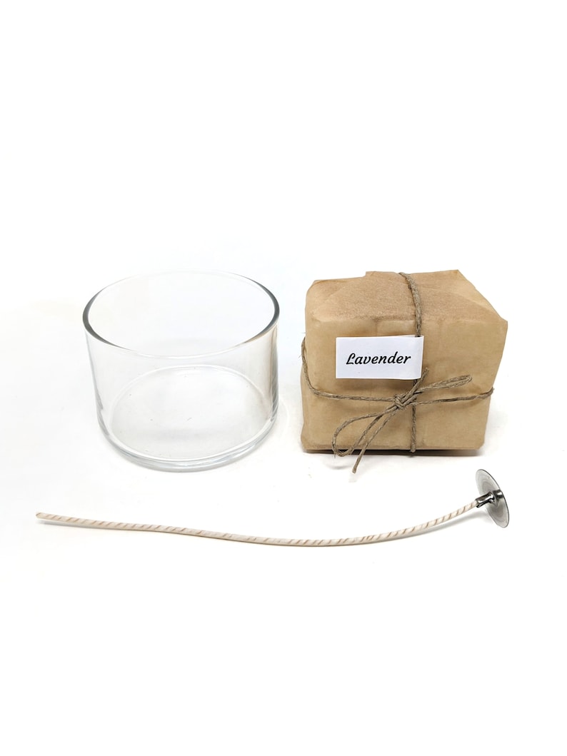 Zero Waste DIY Candle Making Kit/ 0.25 1lb of scented soy wax bars in biodegradable paper/ plastic free packaging/ glass containers/ Mini Tumbler Pack