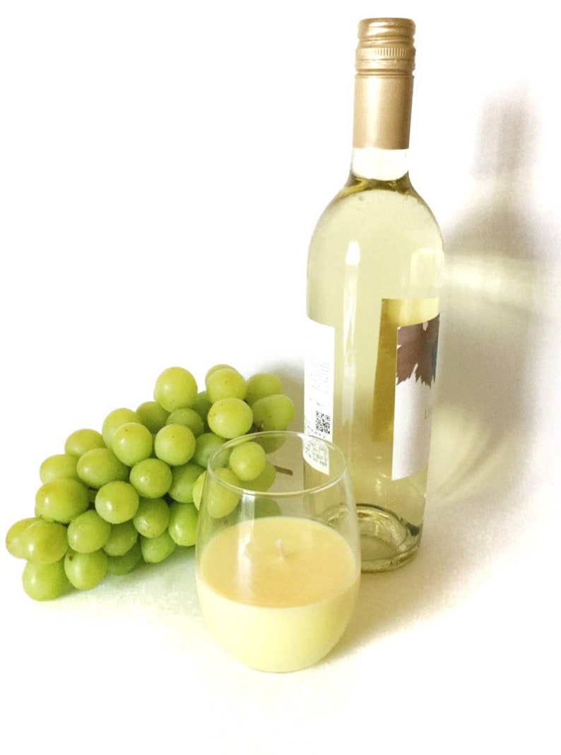 White Wine Candle/ Wine Glass or Stemless Wine Glass Candle/ Etsy