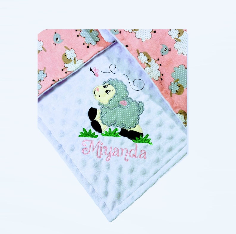 Personalized Baby Girl Blanket With Name Minky Baby Blanket Etsy