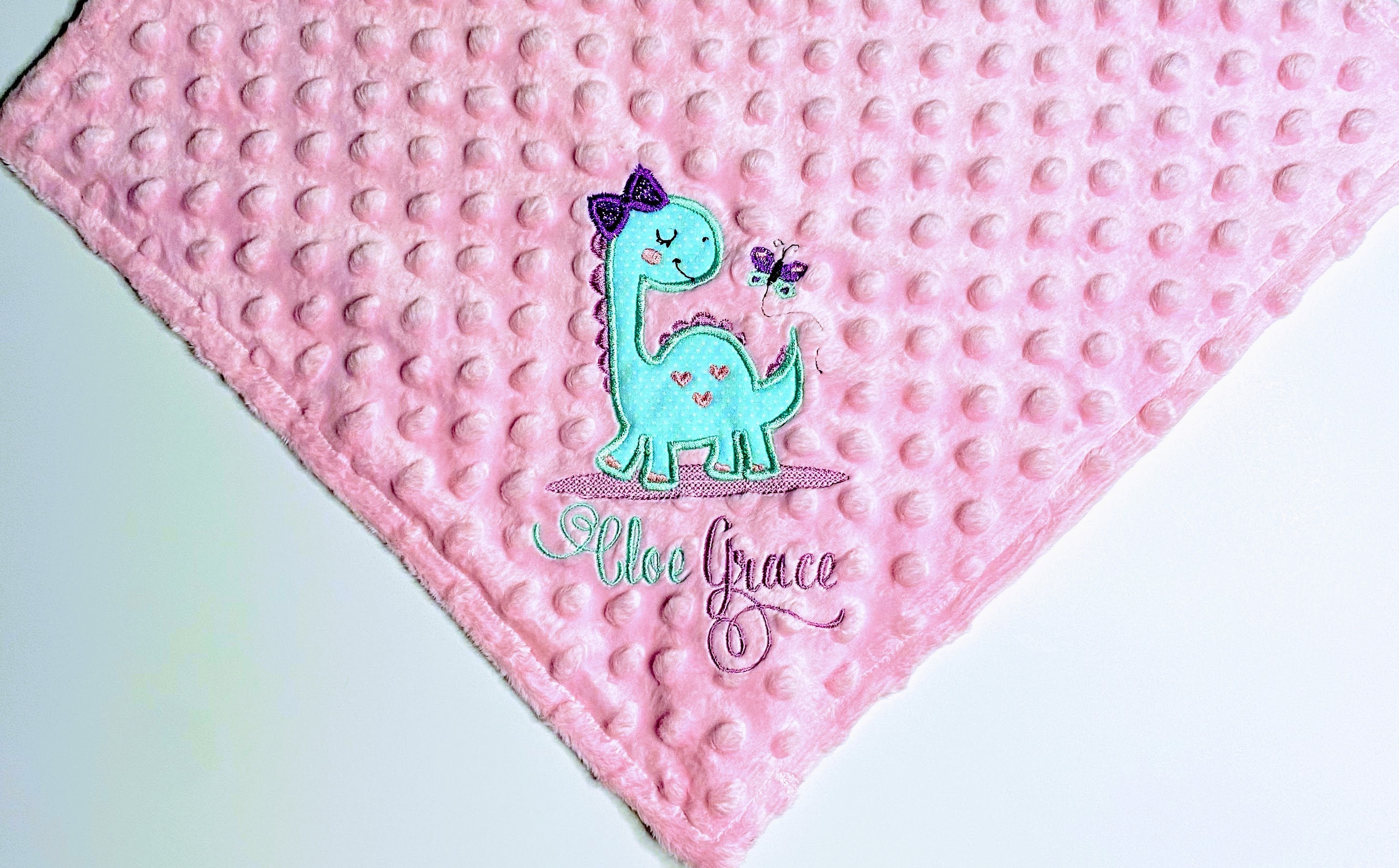 Dinosaur Baby Blanket / Personalized Minky Dinosaur Blanket / Etsy