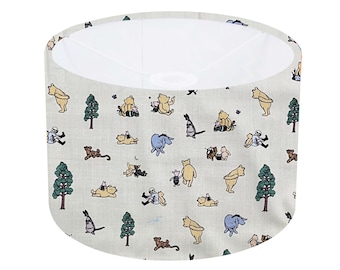 Childrens Nursery Winnie The Pooh, Pooh Bear, Eeyore, Kanga, Piglet, Baby Room, Table, Ceiling Pendant Lampshade, Various Sizes, UK Handmade