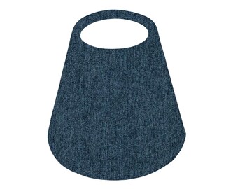 Stamford Denim Blue Candle Clip-On Shade | Small Cotton Linen Lampshade