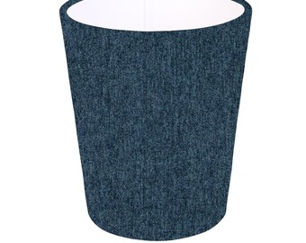 Handmade Stamford Denim Blue Fabric Waste Paper Bin, Home Decor