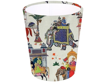 Agra Colonial Elephant Waste Paper Bin, Handmade Decorative Bin