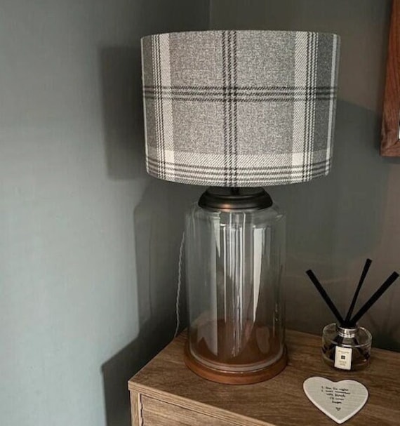 Dove grey table lamp deals
