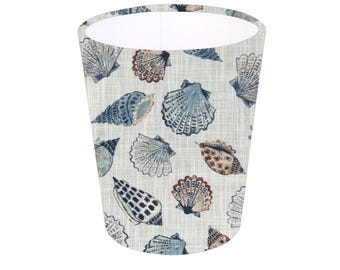 Seashell Decorative Waste Paper Bin, Coastal Home Decor, Handmade in UK